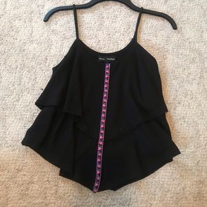 Black flowy tank top